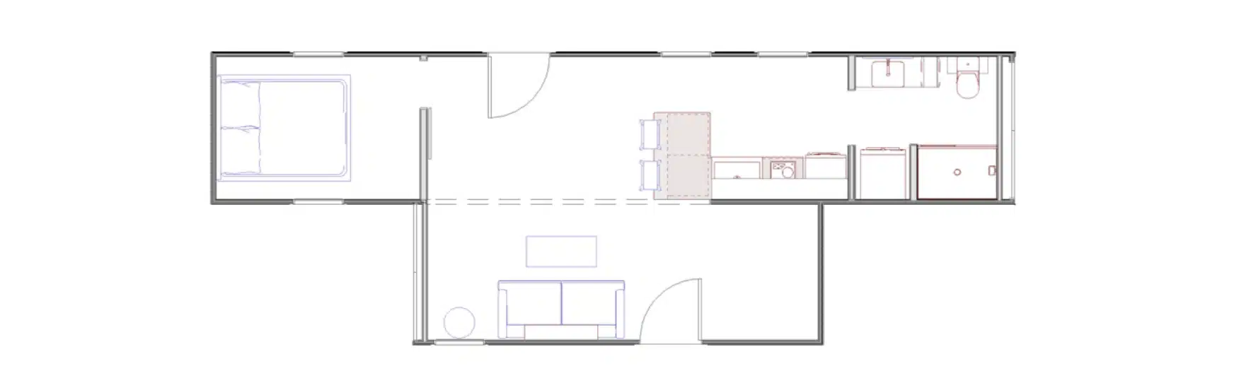 The Luke | 1 Bedroom Shipping Container Home | 40FT + 20FT Luxury Container House - Image 12