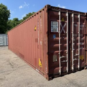 40ft Used High Cube Shipping Container - Wind & Watertight - Red - Unit TDRU507051-1