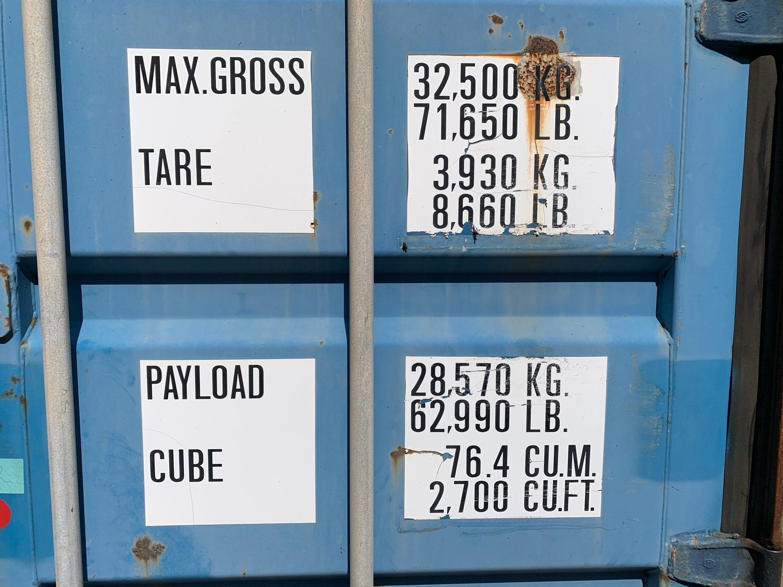 40ft Used High Cube Shipping Container - Wind & Watertight - Blue - Unit GESU560586-9 - Image 5