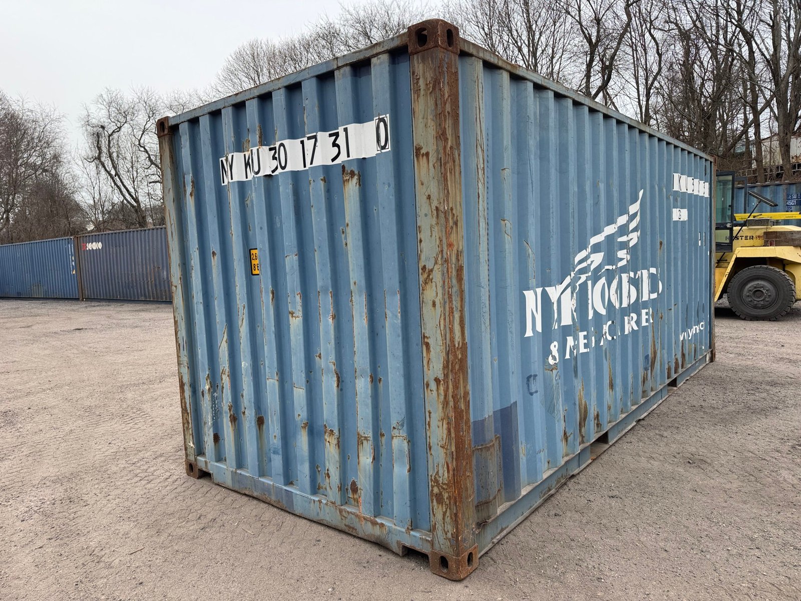 20ft Used Shipping Container - Wind & Watertight - Blue - Unit NYKU301731-0 - Image 10