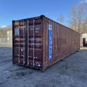 40ft Used High Cube Shipping Container - Wind & Watertight - Red - Unit CRXU986661-1