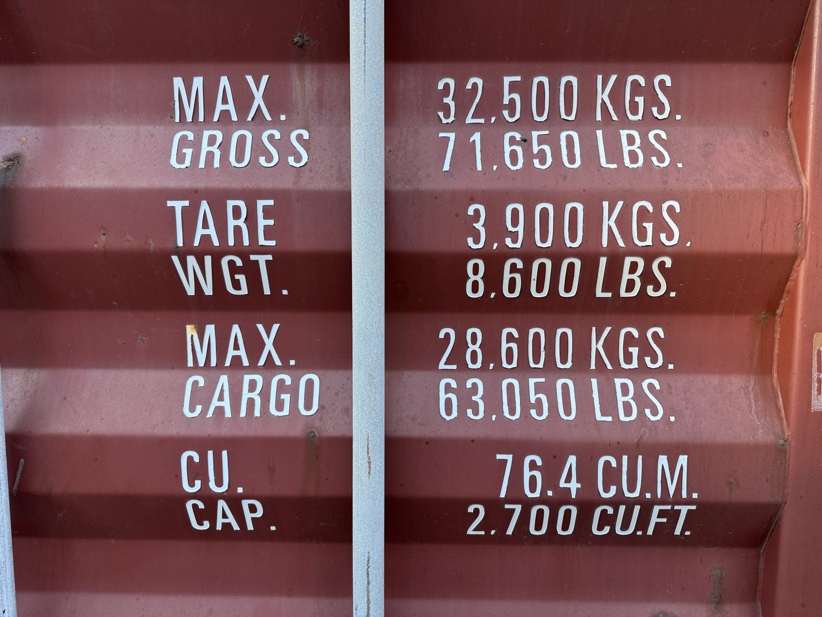 40ft Used High Cube Shipping Container - Wind & Watertight - Red - Unit CRXU986661-1 - Image 4