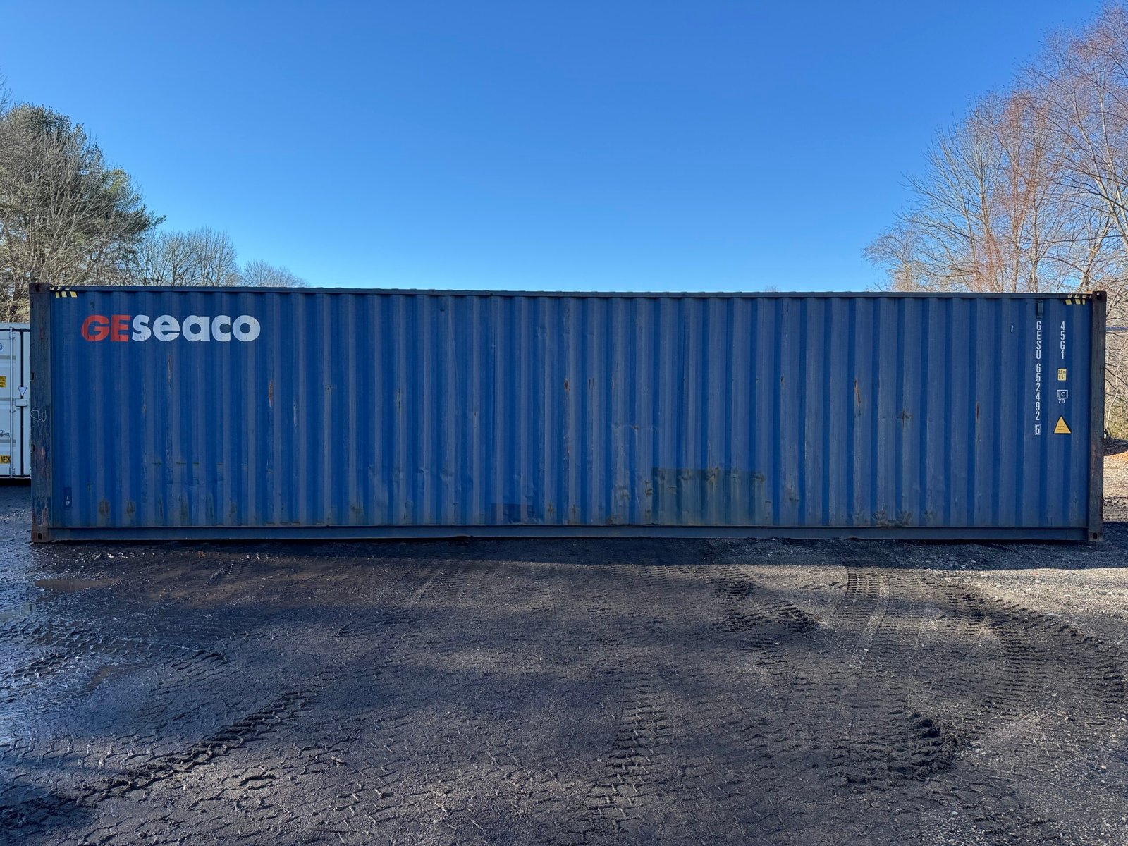 40ft Used High Cube Shipping Container - Wind & Watertight - Blue - Unit GESU652492-5 - Image 8