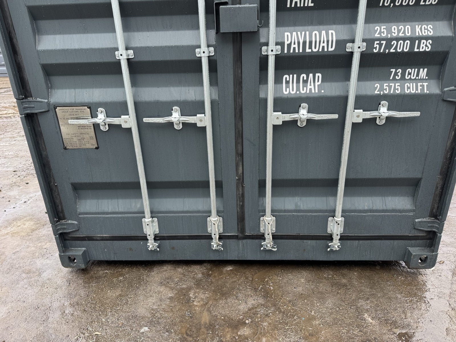 40ft New High Cube Shipping Container - Wind & Watertight - Dk Gray - Unit YLEU251791-0 - Image 6