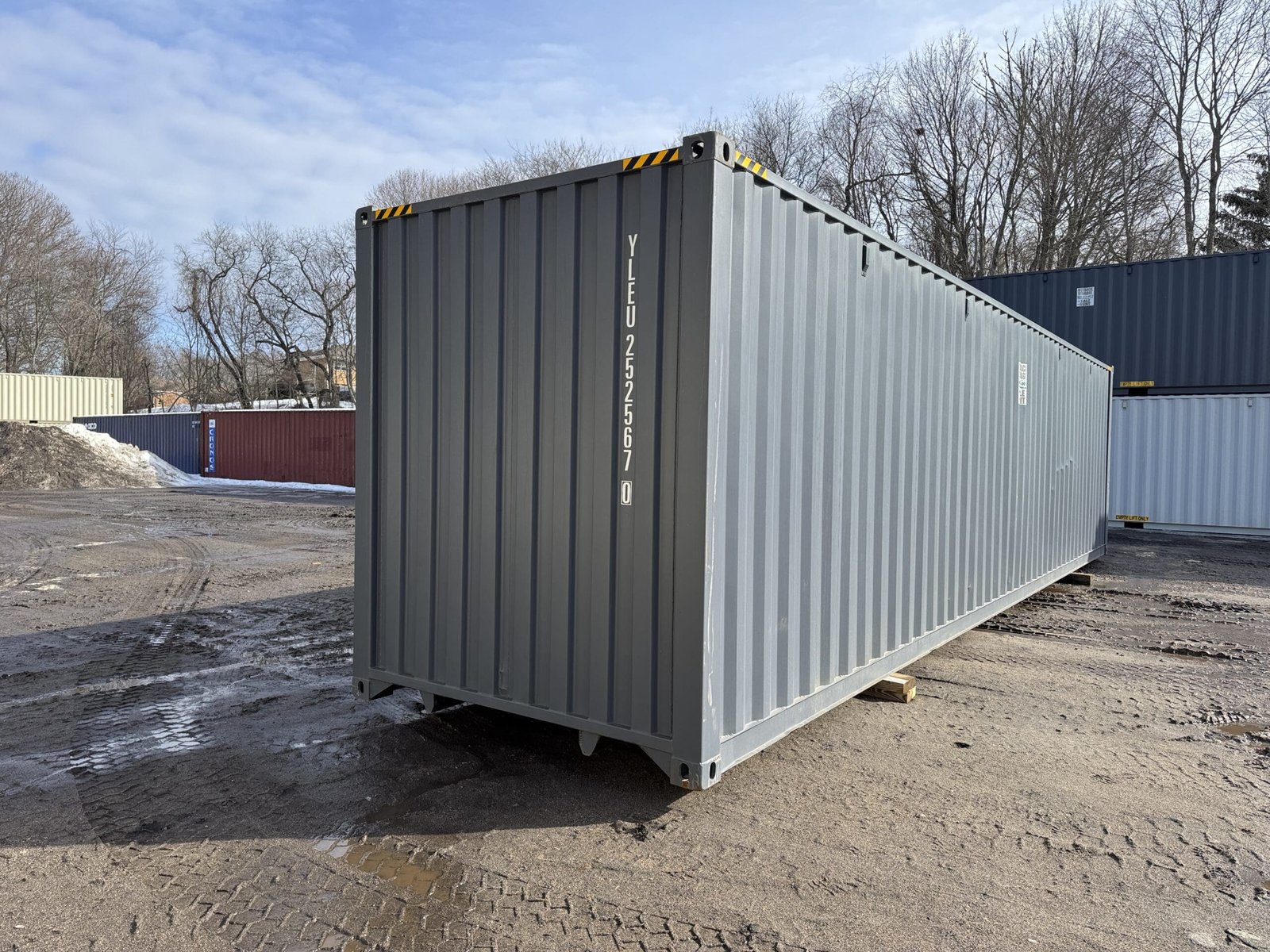 40ft New High Cube Shipping Container - Wind & Watertight - Dk Gray - Unit YLEU252567-0 - Image 12