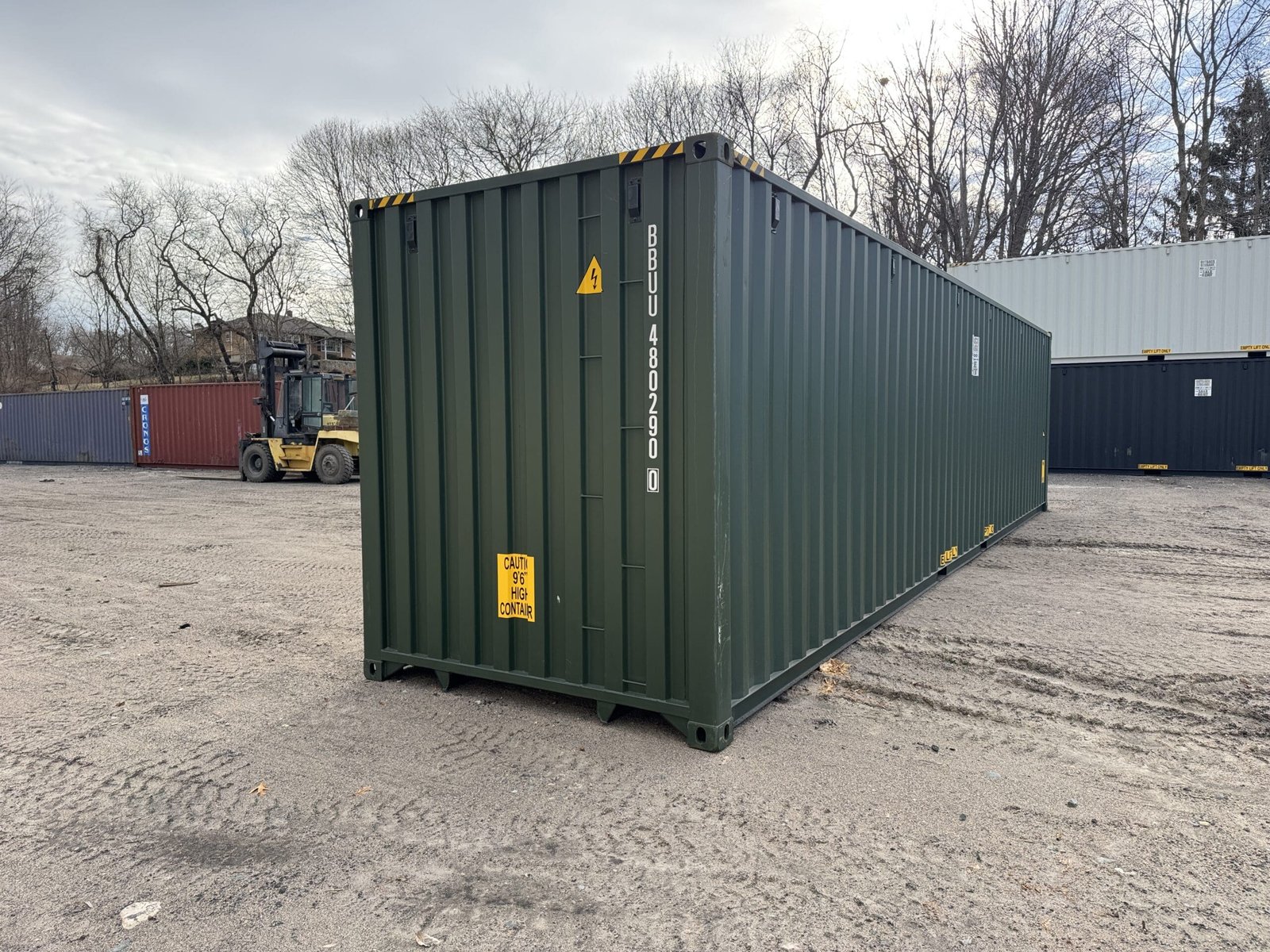 40ft New High Cube Shipping Container - Wind & Watertight - Green - Unit BBUU480290-0 - Image 12