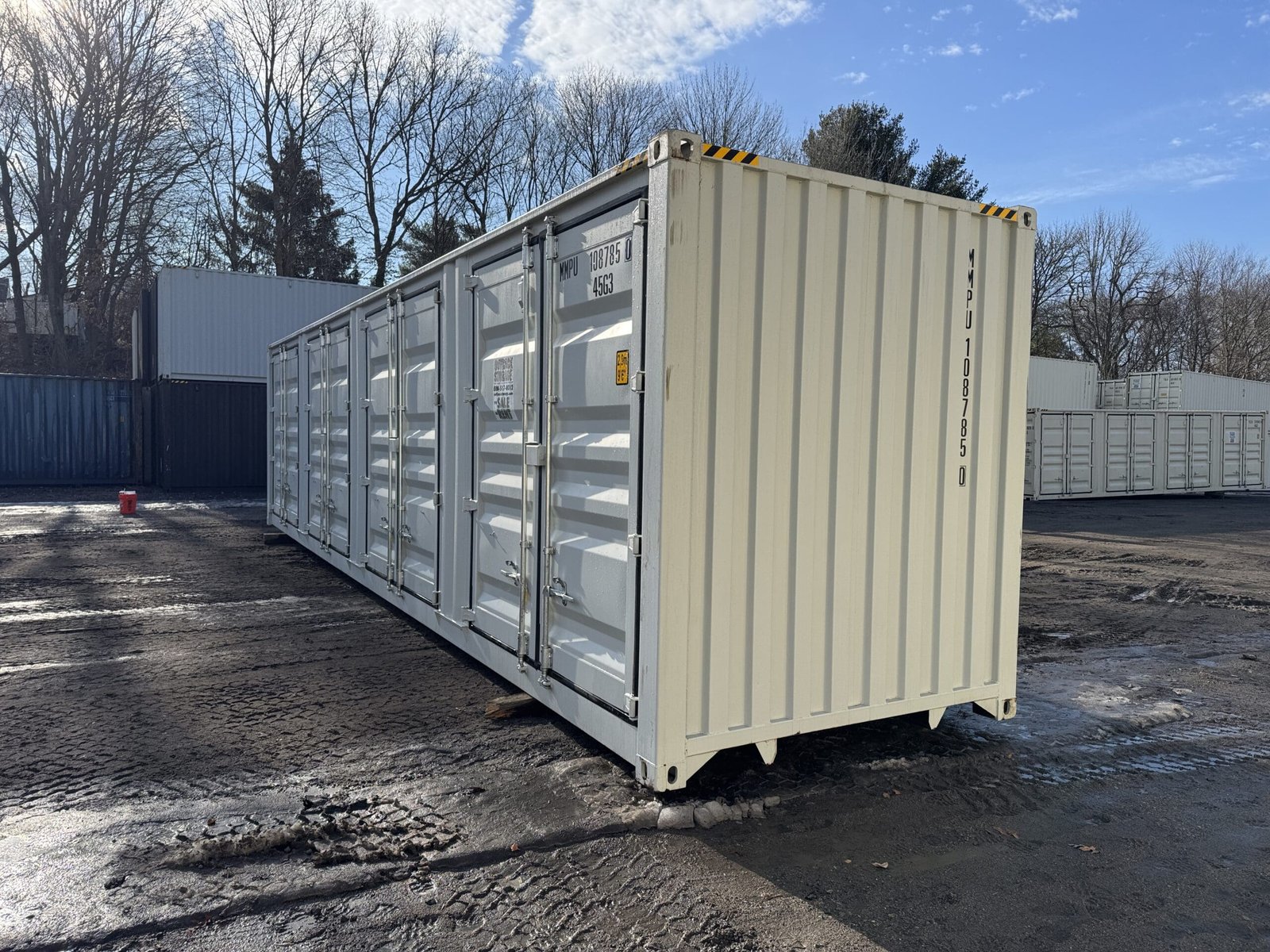 40ft New High Cube Shipping Container - Wind & Watertight - Lt Gray - Unit MMPU108785-0 - Image 10
