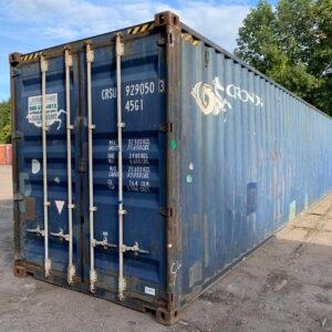 40ft As-Is High Cube Shipping Container  -  Wind & Watertight  -  Blue