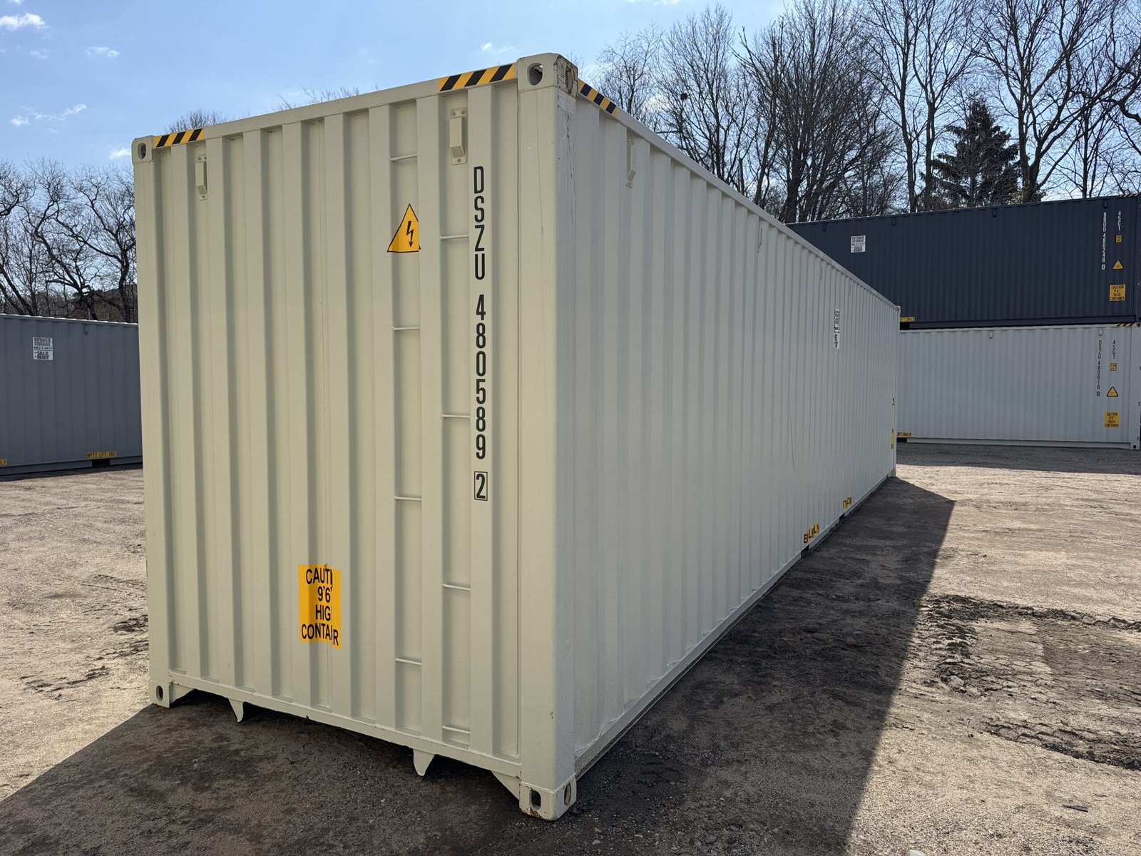 40ft New High Cube Shipping Container - Wind & Watertight - Gray - Unit DSZU480589-2 - Image 11