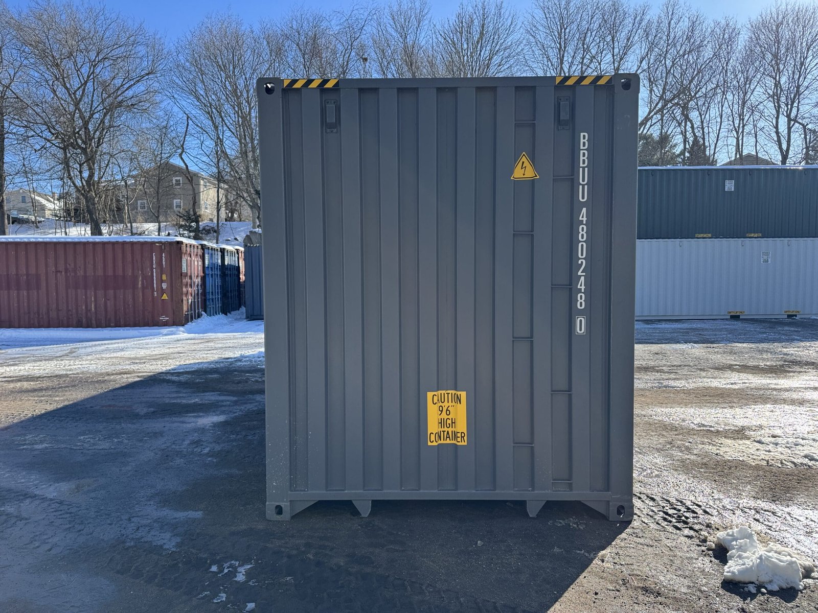 40ft New High Cube Shipping Container - Wind & Watertight - Gray - Unit BBUU480248-0 - Image 10
