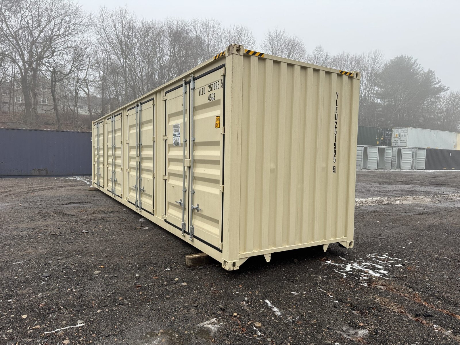 40ft New High Cube Shipping Container - Wind & Watertight - Beige - Unit YLEU251995-5 - Image 10
