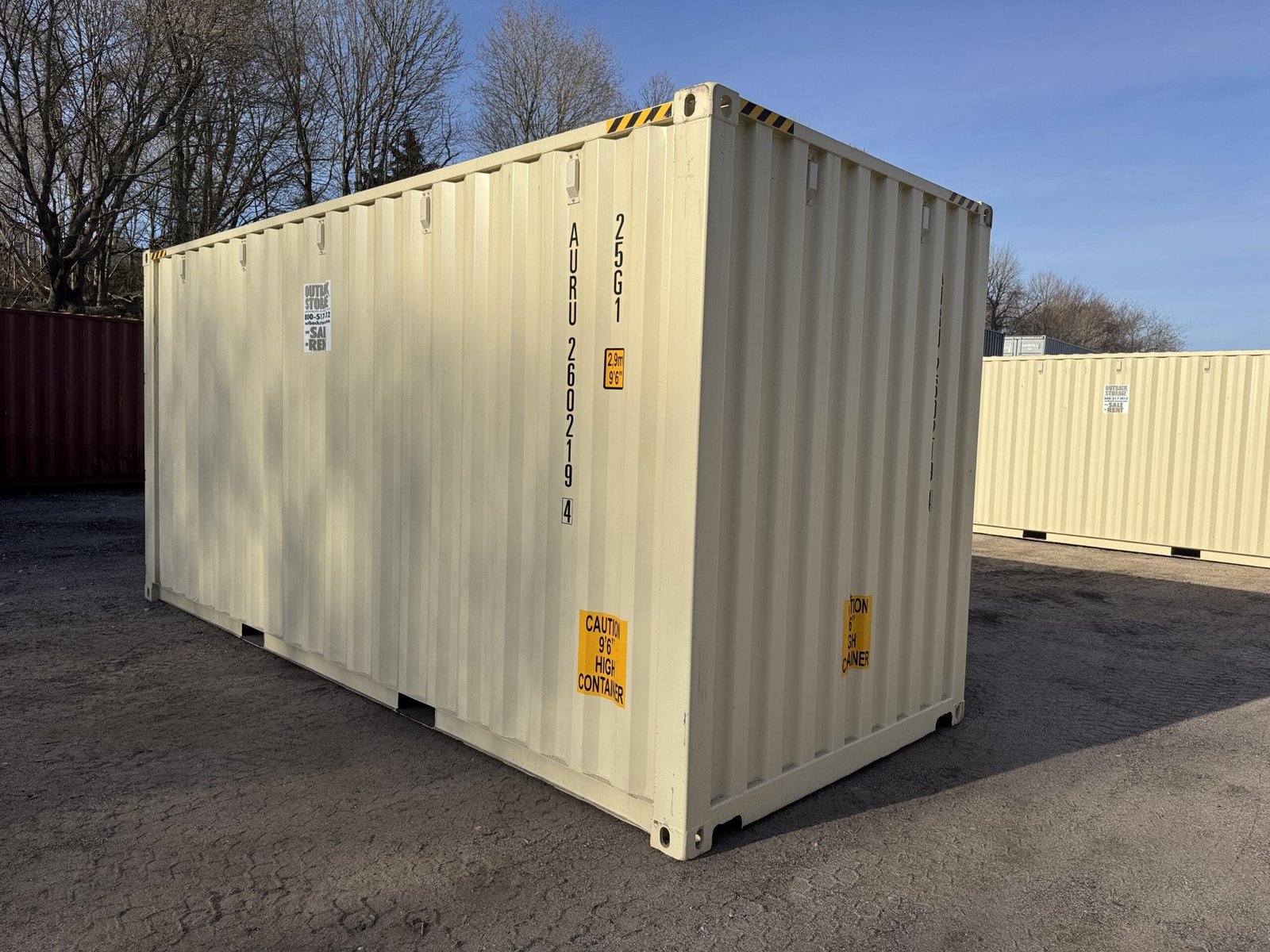 20ft New High Cube Shipping Container - Wind & Watertight - Beige - Unit AURU260219-4 - Image 10