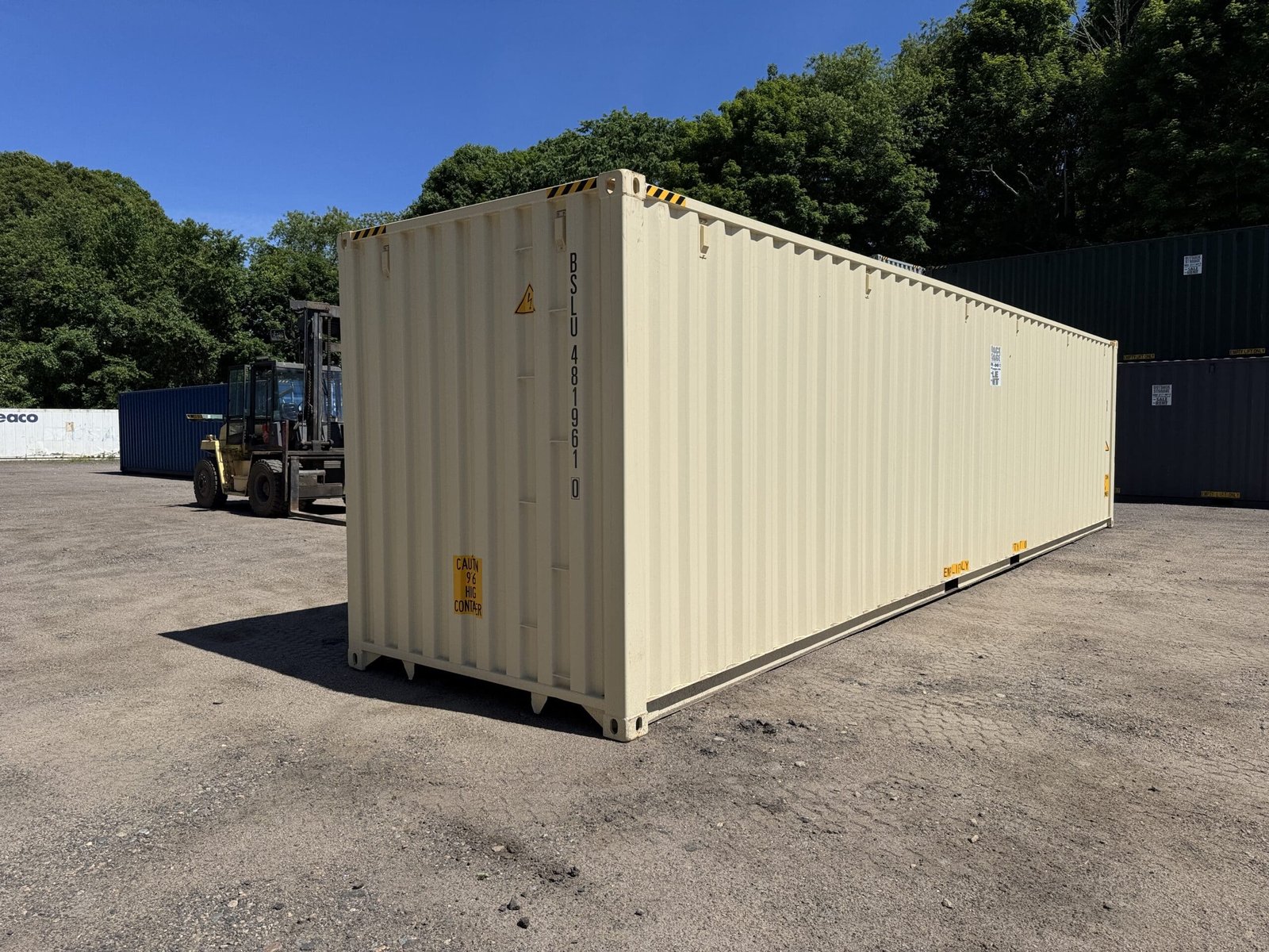 40ft New High Cube Shipping Container - Wind & Watertight - Beige - Unit BSLU481961-0 - Image 12