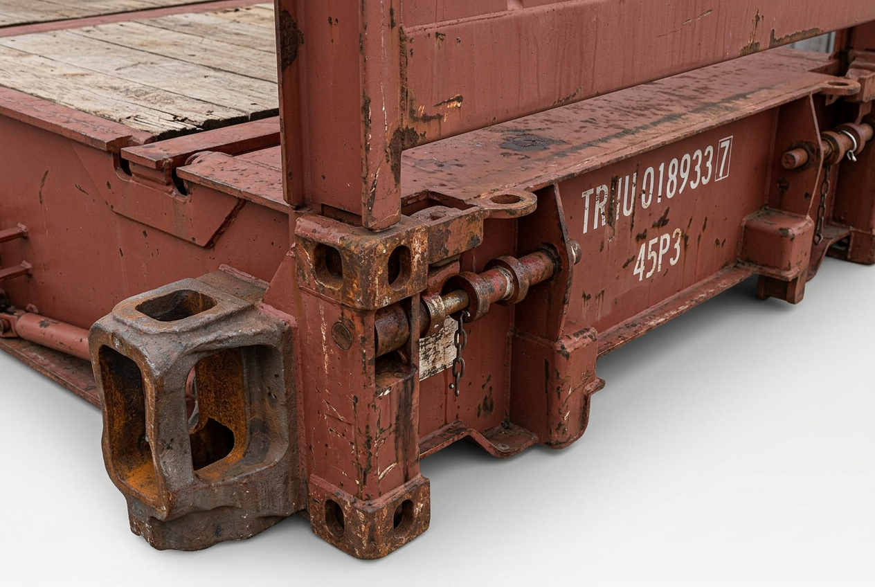 40FT x 8FT Used Flat Rack Shipping Container - Image 4
