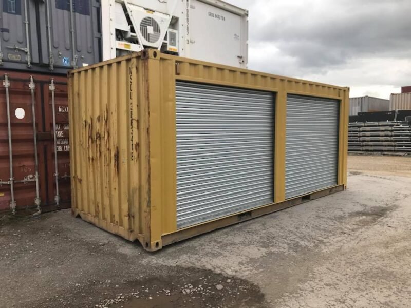 Yellow 20ft Used Container - Dual Side Roll-Up Doors - Image 4