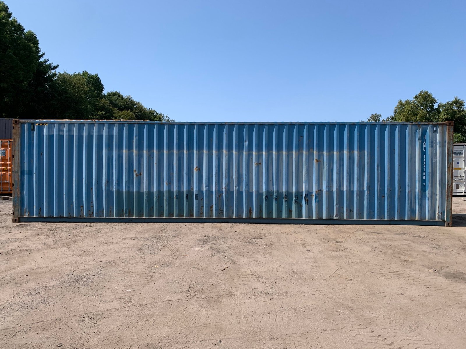 40ft Used High Cube Shipping Container - Wind & Watertight - Blue - Unit GESU560586-9 - Image 7