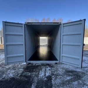 40ft New High Cube Shipping Container  -  Wind & Watertight  -  Gray  -  Unit DSZU490326-6