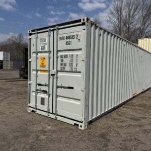 40ft New High Cube Shipping Container  -  Wind & Watertight  -  Gray  -  Unit DSZU480589-2