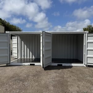 20ft New Shipping Container  -  Wind & Watertight  -  White  -  Unit CIMU035153-1