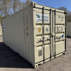20ft New Shipping Container  -  Wind & Watertight  -  Beige  -  Unit OBSU200615-5