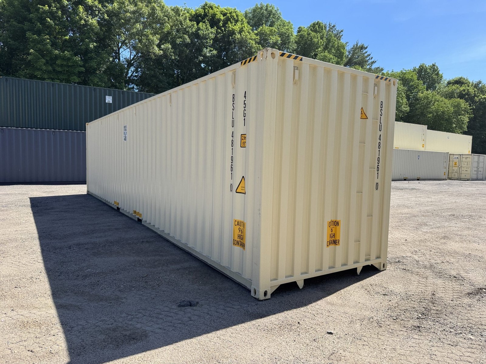40ft New High Cube Shipping Container - Wind & Watertight - Beige - Unit BSLU481961-0 - Image 10