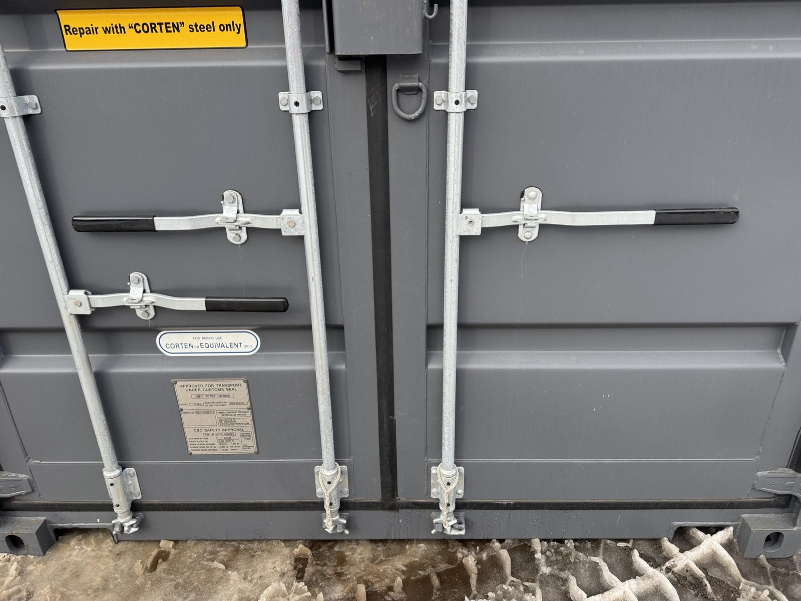 40ft New High Cube Shipping Container - Wind & Watertight - Gray - Unit BBUU480250-0 - Image 6