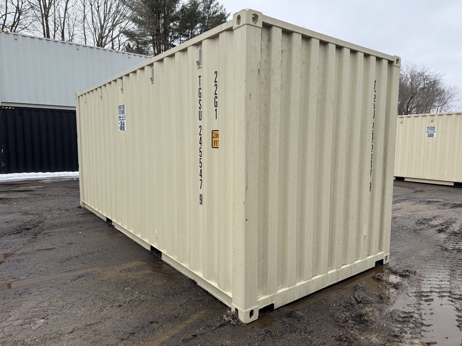 20ft New Shipping Container - Wind & Watertight - Beige - Unit TGSU245547-9 - Image 10
