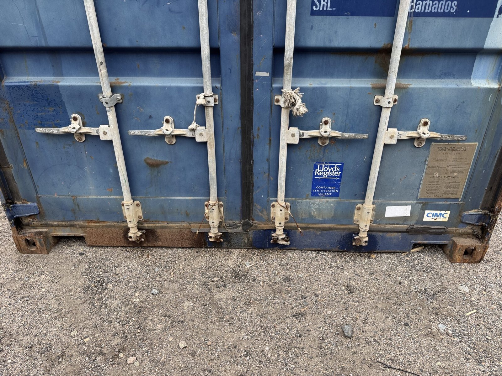 20ft Used Shipping Container - Wind & Watertight - Blue - Unit GESU360648-6 - Image 4