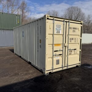 20ft New Shipping Container - Wind & Watertight - Beige - Unit BSLU806985-4