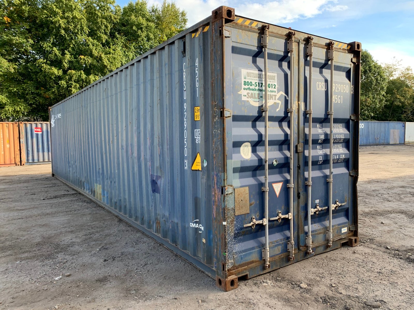 40ft As-Is High Cube Shipping Container - Wind & Watertight - Blue - Image 11
