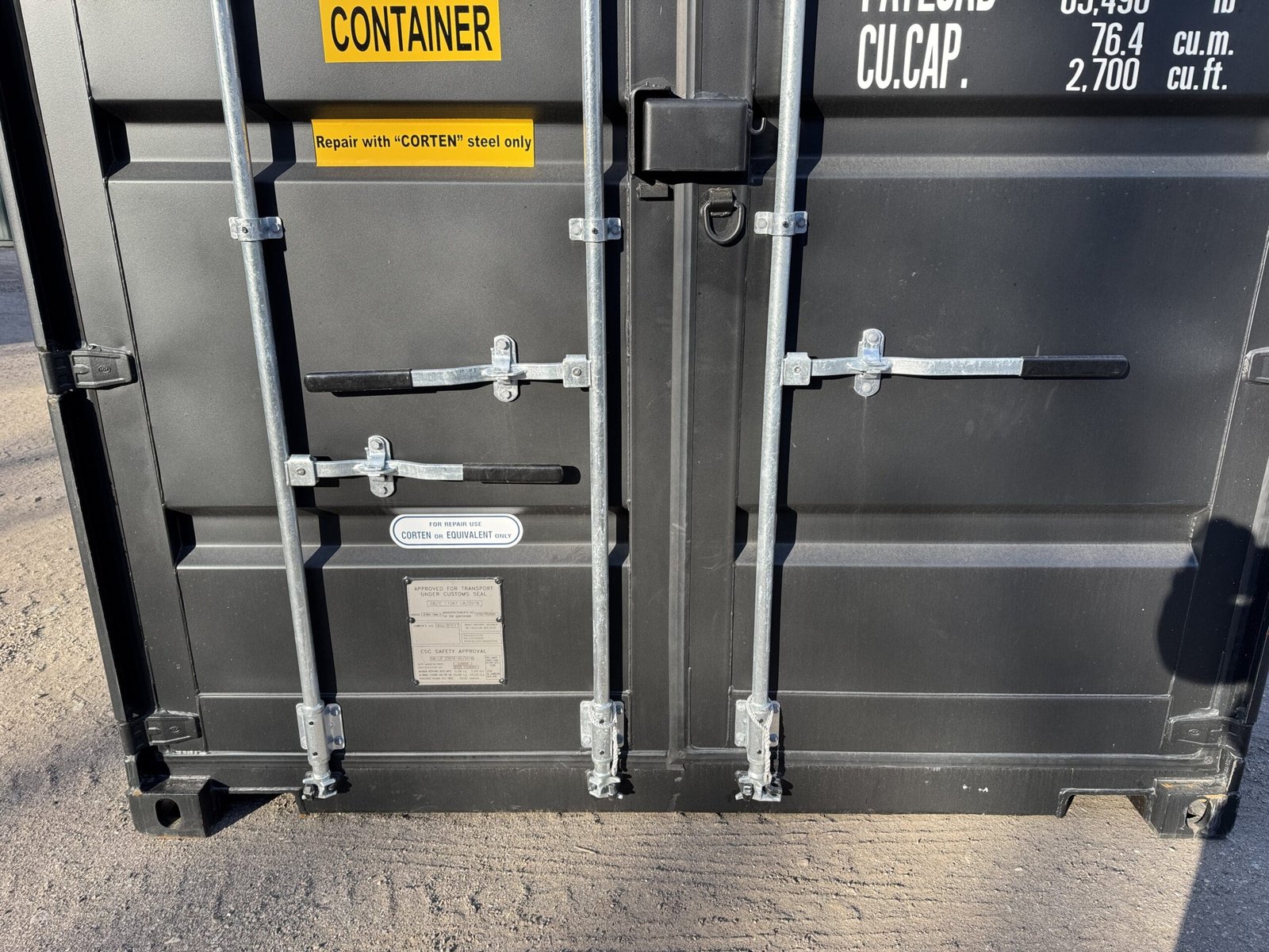 40ft New High Cube Shipping Container - Wind & Watertight - Black - Unit CEUU480741-0 - Image 6