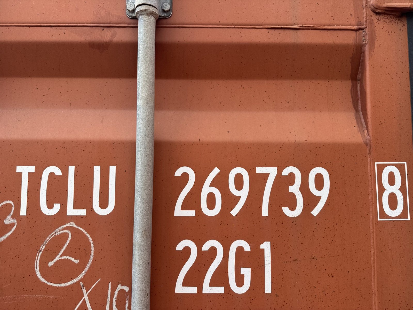 20ft Used Shipping Container - Wind & Watertight - Red - Unit TCLU269739-8 - Image 12
