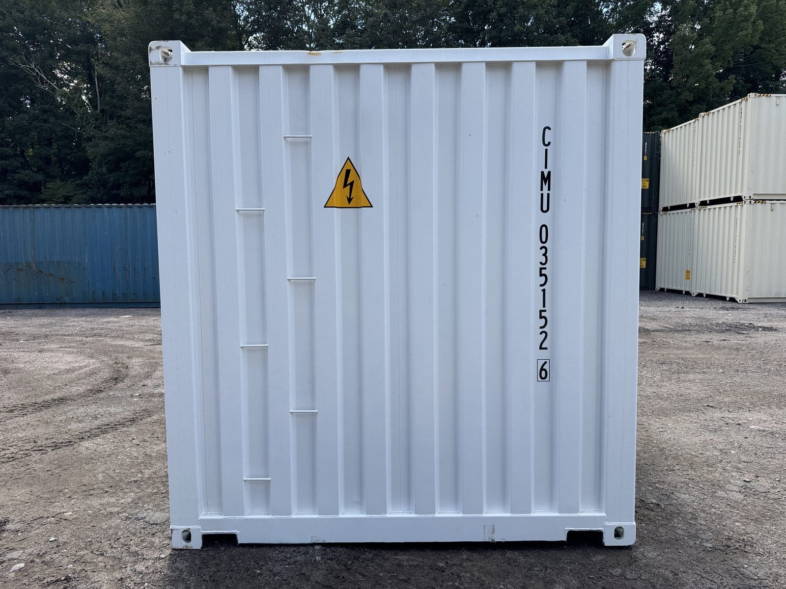 20ft New Shipping Container - Wind & Watertight - White - Unit CIMU035152-6 - Image 12