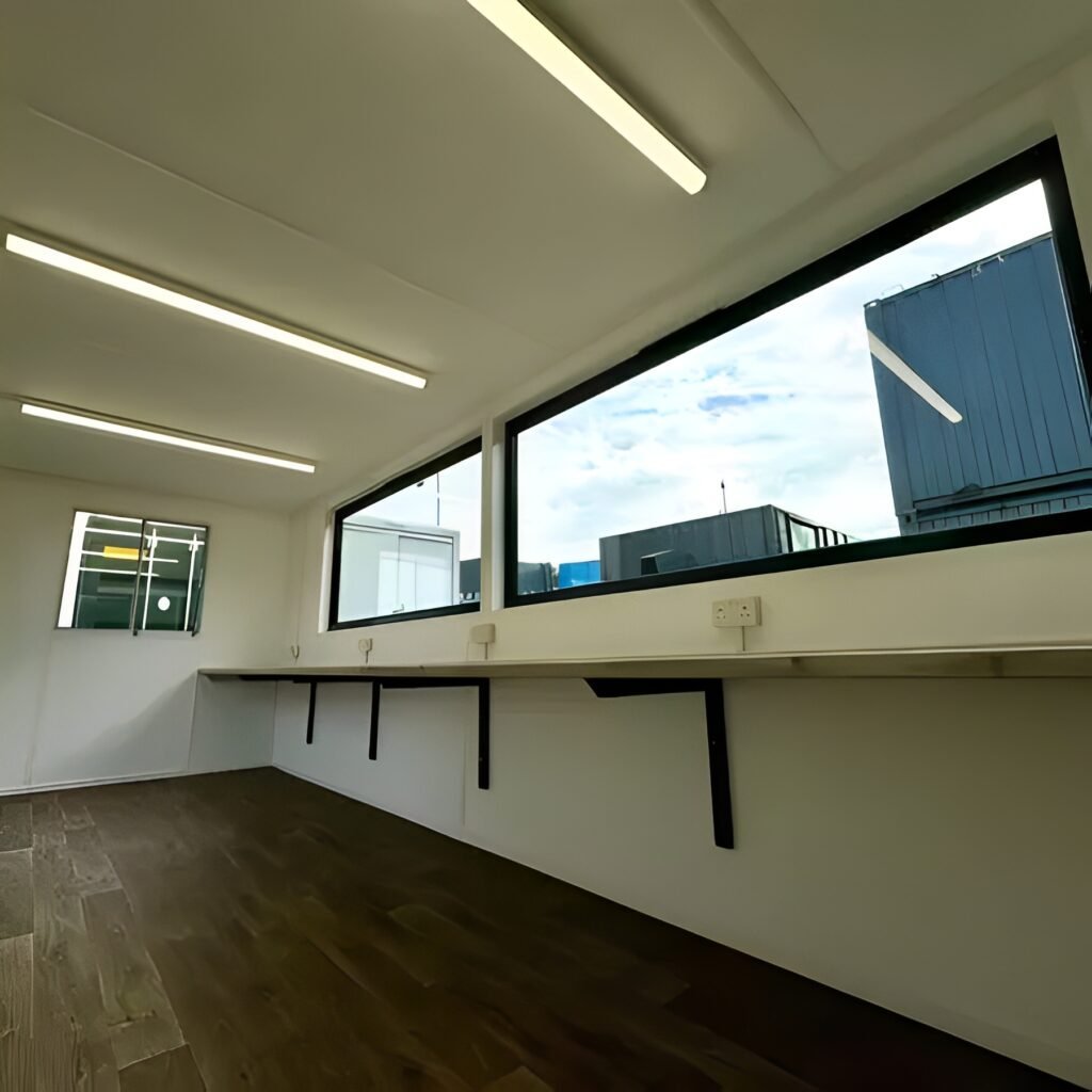 21ft x 8ft Custom Cabin Office / Canteen | Picture Windows | Portable Building - Image 9