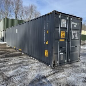 40ft New High Cube Shipping Container  -  Wind & Watertight  -  Gray  -  Unit BBUU480253-6