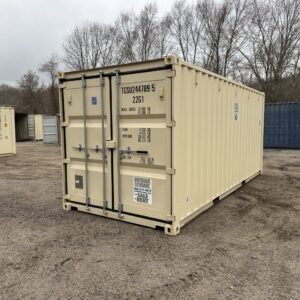 20ft New Shipping Container  -  Wind & Watertight  -  Beige  -  Unit TGSU244789-5