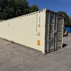 40ft New High Cube Shipping Container - Wind & Watertight - Beige - Unit BSLU481961-0