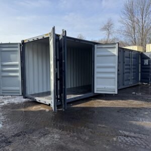 40ft New High Cube Shipping Container  -  Wind & Watertight  -  Dk Gray  -  Unit YLEU252567-0