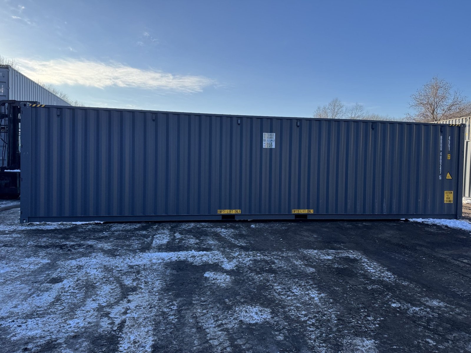 40ft New High Cube Shipping Container - Wind & Watertight - Gray - Unit BBUU480247-5 - Image 10