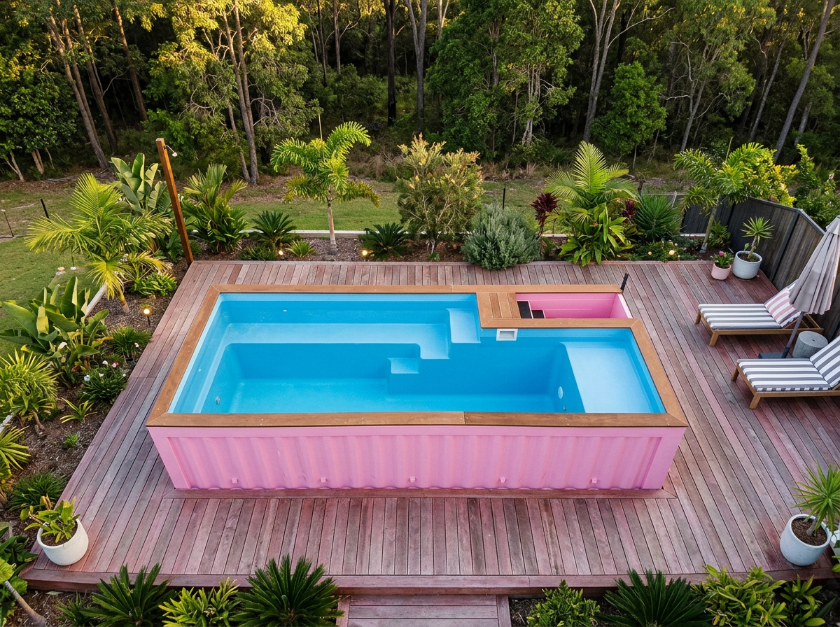 Pink 20 FT Container Pool - Image 2