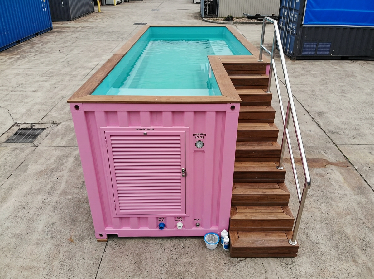 Pink 20 FT Container Pool - Image 3
