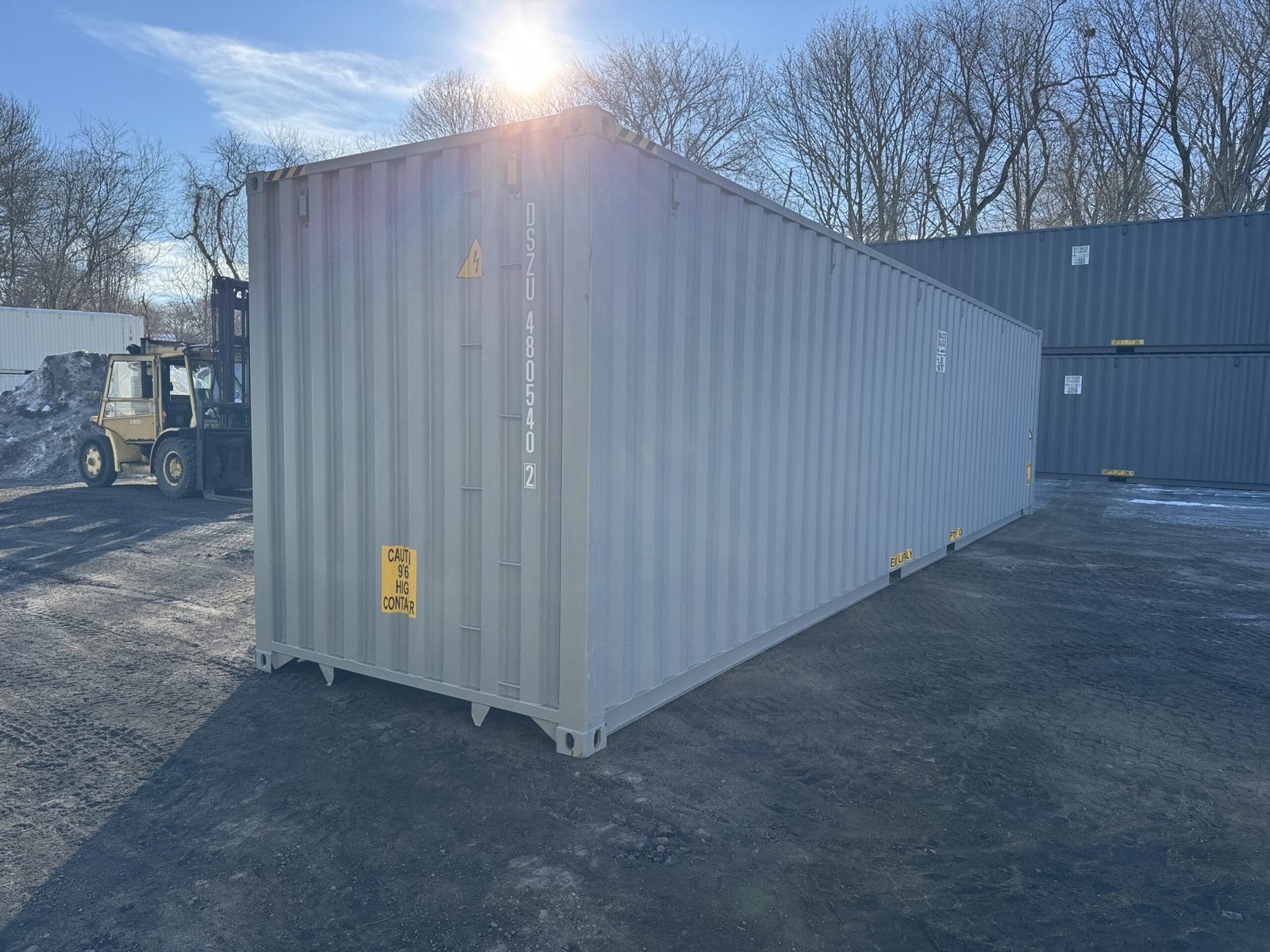 40ft New High Cube Shipping Container - Wind & Watertight - Gray - Unit DSZU480540-2 - Image 11