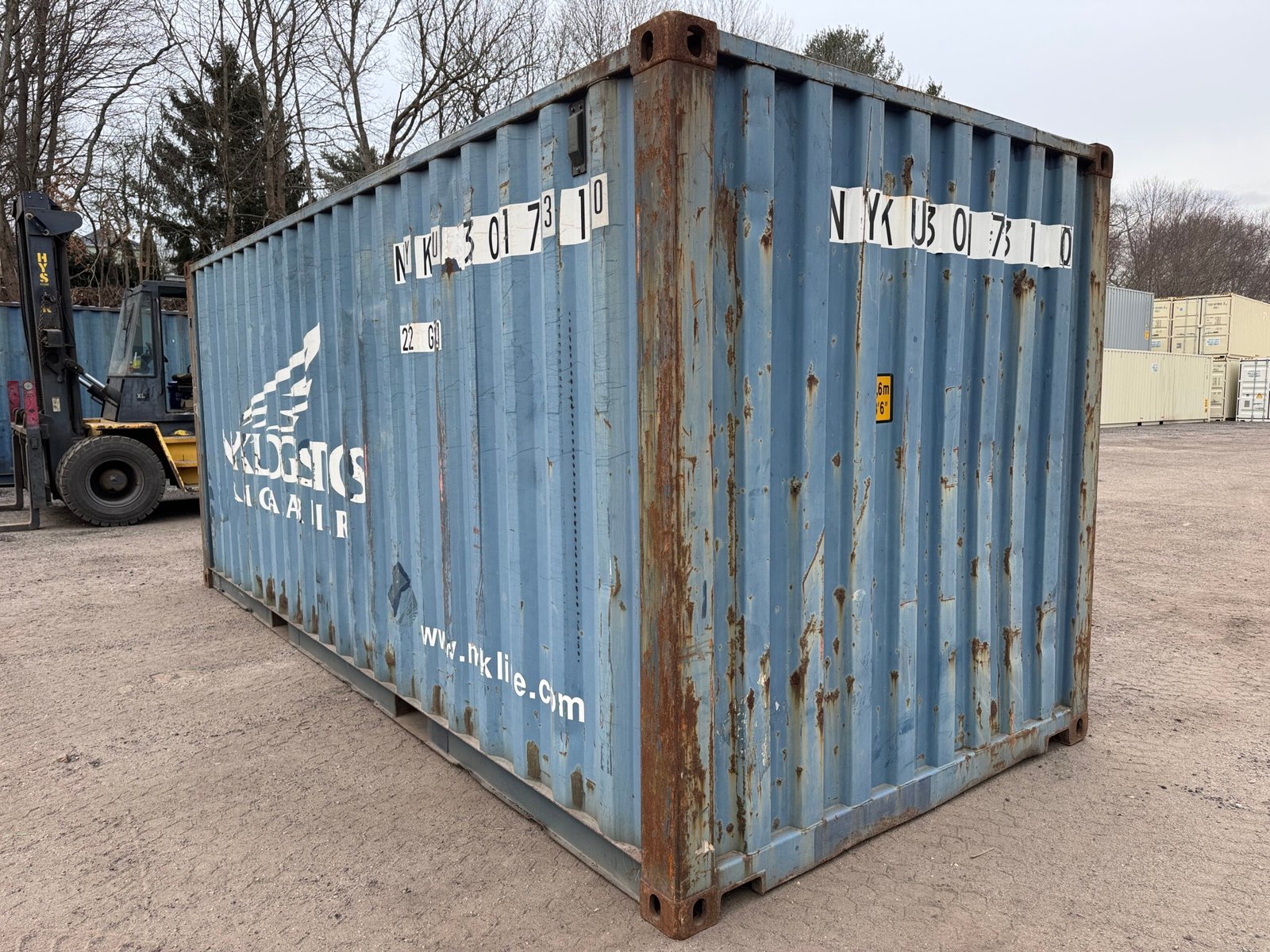 20ft Used Shipping Container - Wind & Watertight - Blue - Unit NYKU301731-0 - Image 8