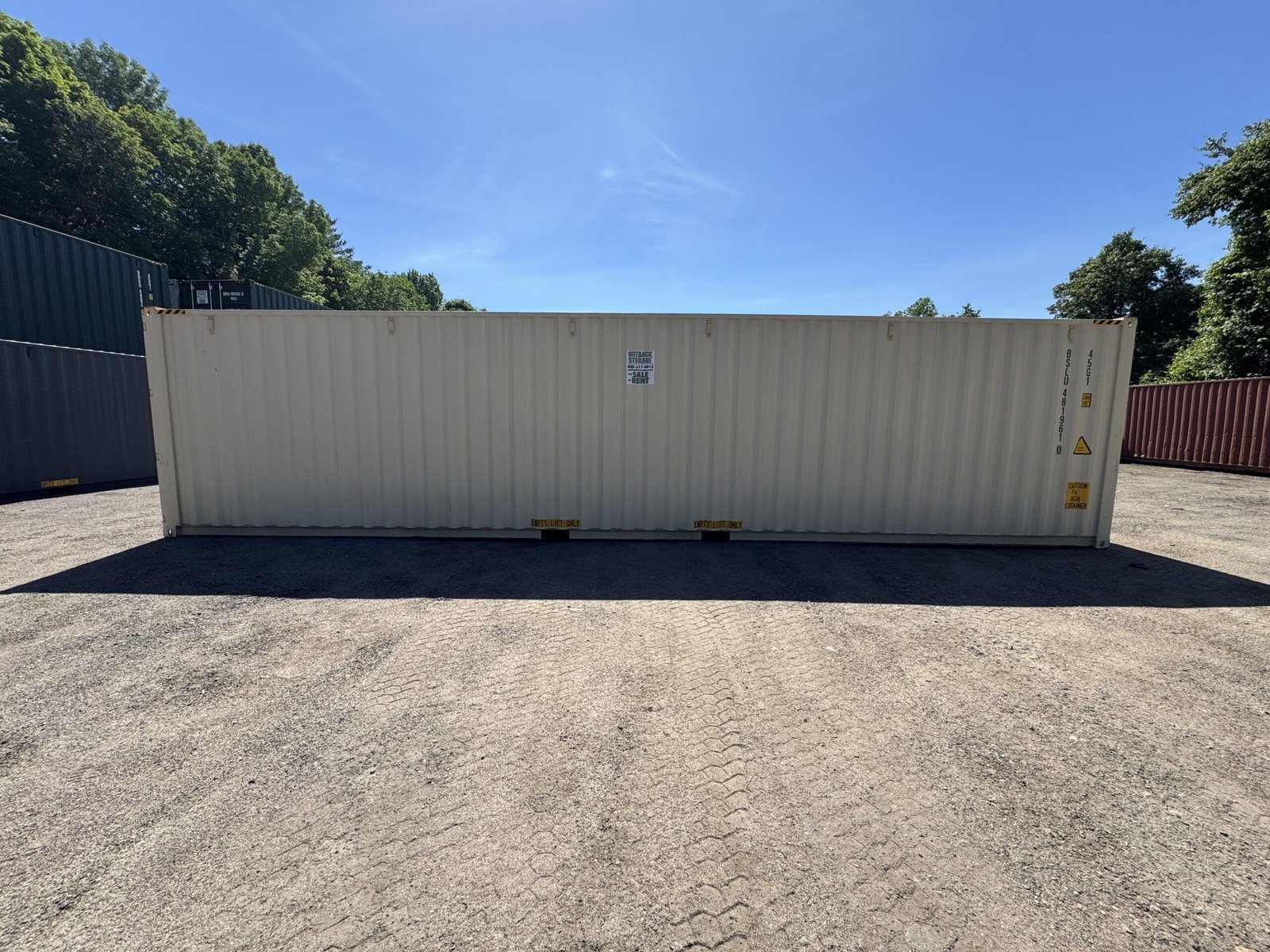 40ft New High Cube Shipping Container - Wind & Watertight - Beige - Unit BSLU481961-0 - Image 9