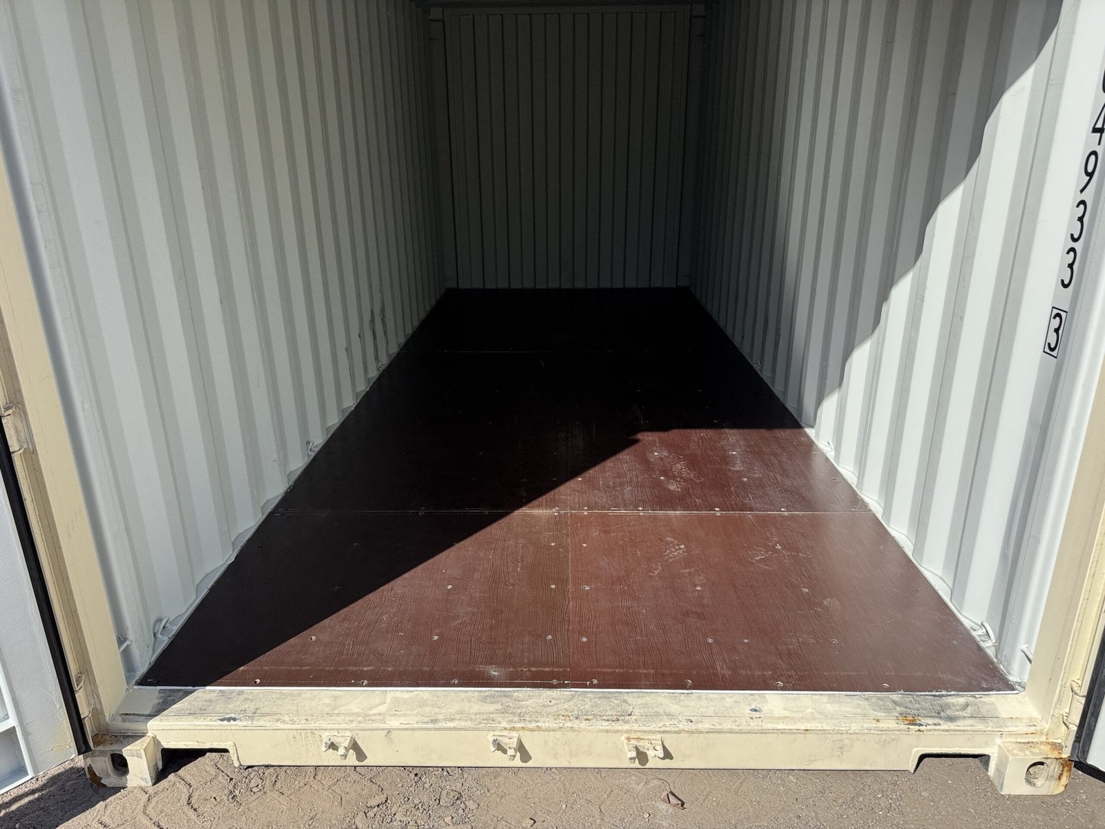 20ft New Shipping Container - Wind & Watertight - Beige - Unit JTAU104933-3 - Image 9