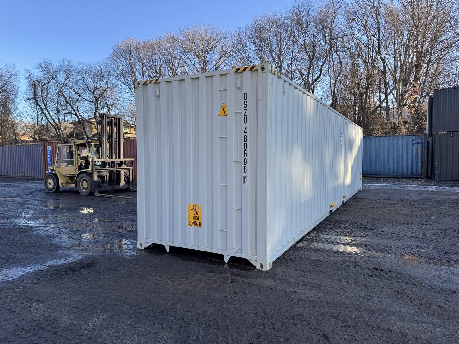 40ft New High Cube Shipping Container - Wind & Watertight - Lt Gray - Unit DSZU480598-0 - Image 12