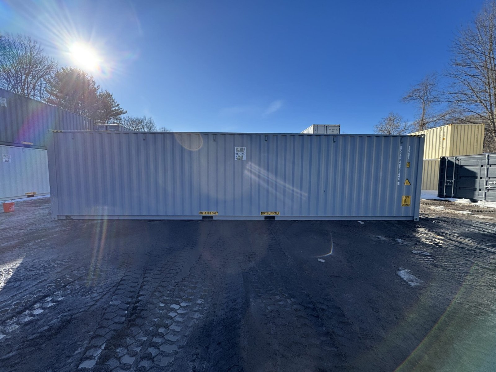 40ft New High Cube Shipping Container - Wind & Watertight - Gray - Unit DSZU480534-1 - Image 9