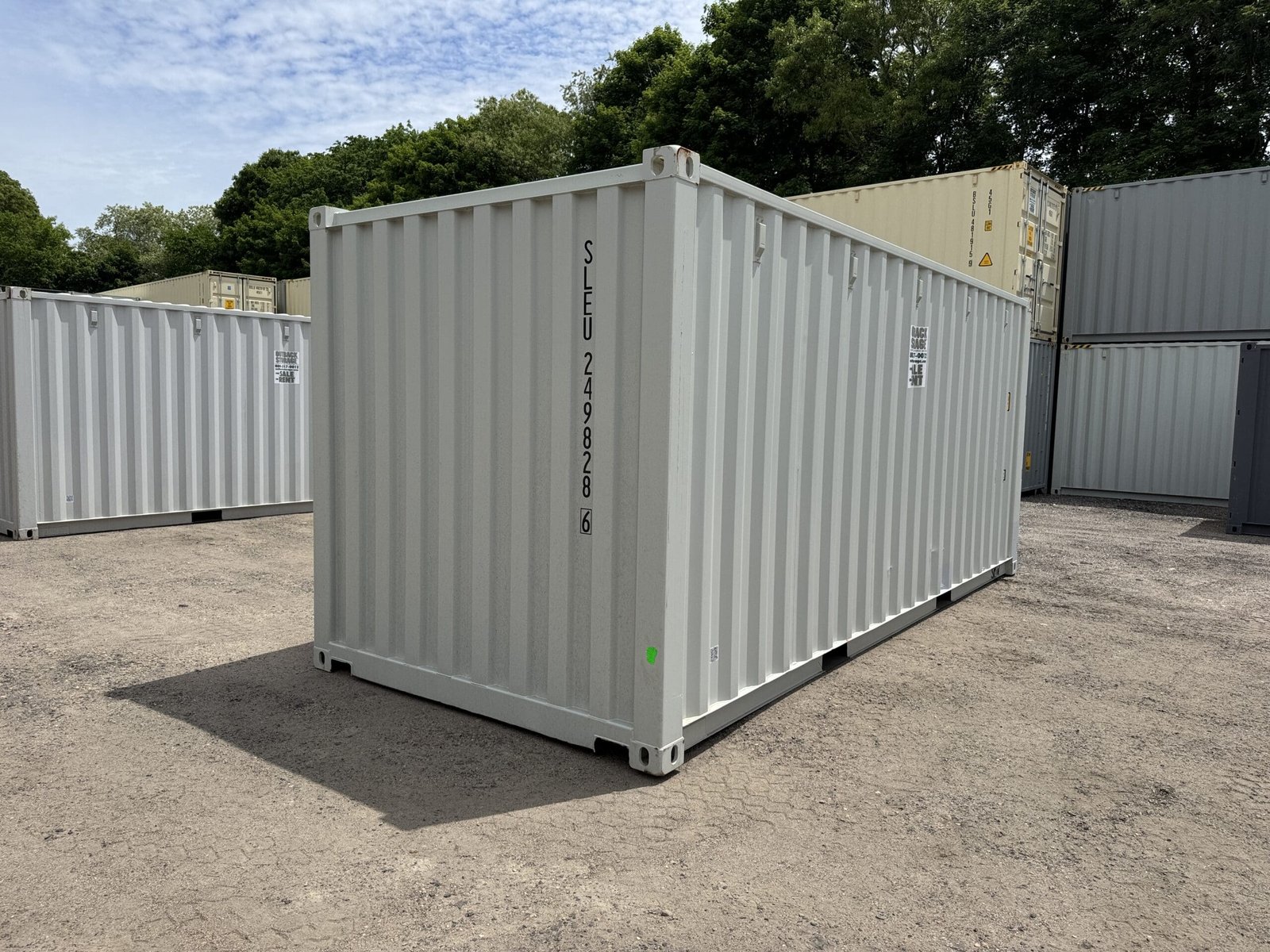 20ft New Shipping Container - Wind & Watertight - Gray - Unit SLEU249828-6 - Image 12