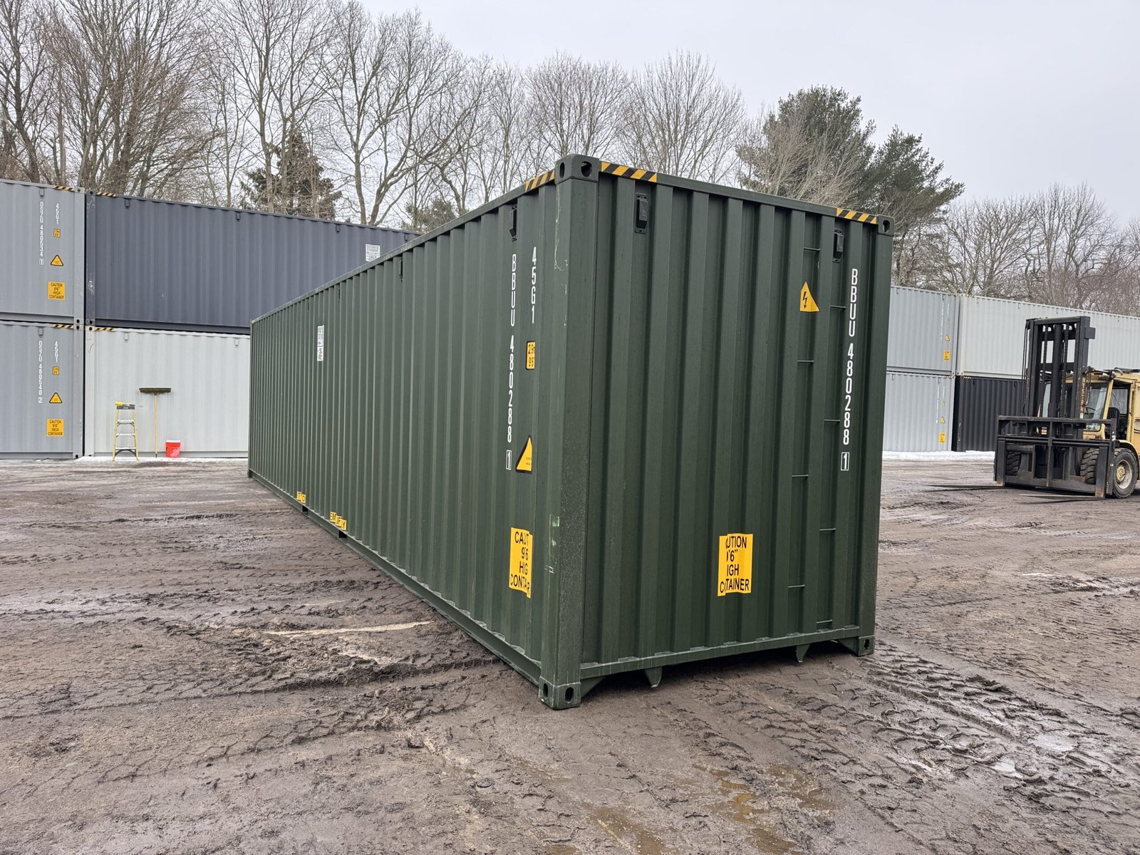 40ft New High Cube Shipping Container - Wind & Watertight - Green - Unit BBUU480288-1 - Image 10