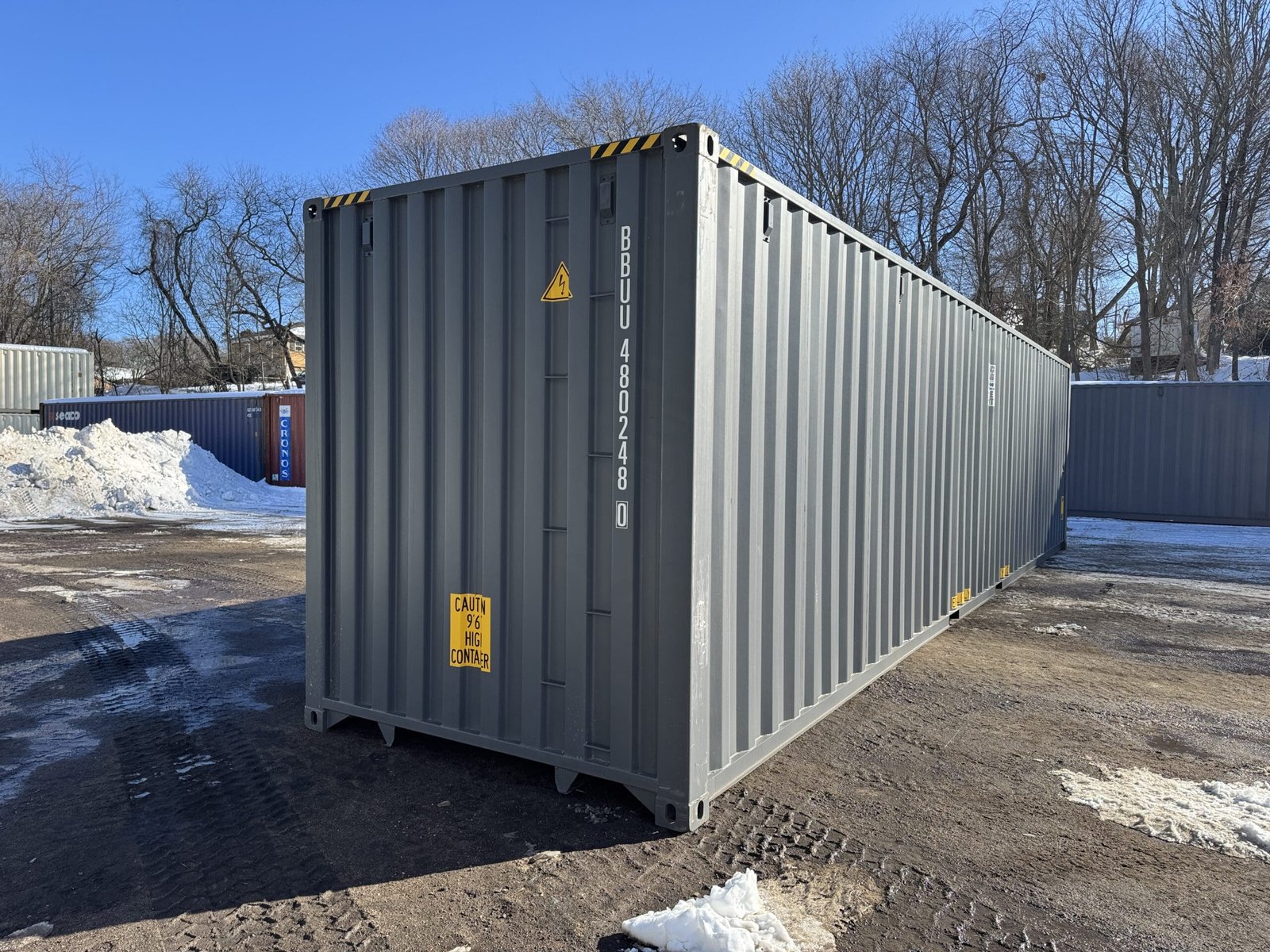 40ft New High Cube Shipping Container - Wind & Watertight - Gray - Unit BBUU480248-0 - Image 11